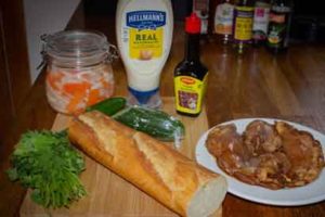 Banh Mi Sandwich ingredients
